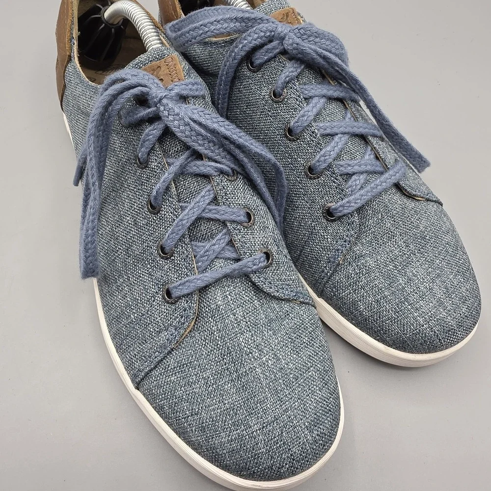 Chaco Ionia Sneakers Womens Size 9 Blue Denim Chambray Comfort Lace Up Walking